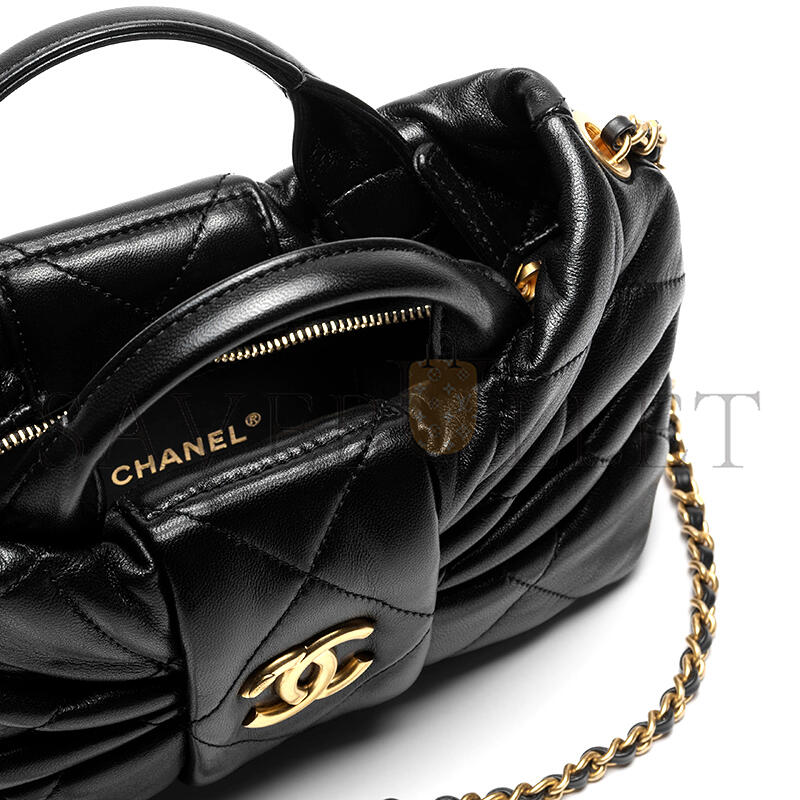 CHANEL MINI BOW BAG SHINY LAMBSKIN AS5849 (26*18*5cm)